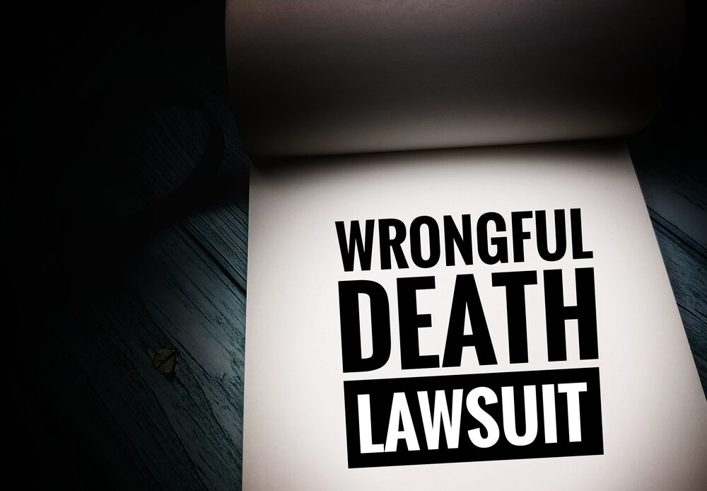 Document titled wrongful death lawsuit illustrating legal filing process