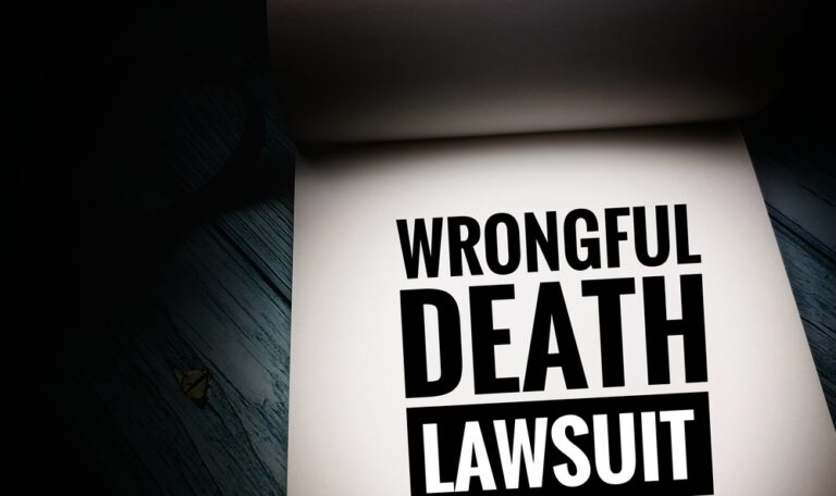 Document titled wrongful death lawsuit illustrating legal filing process