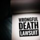 Document titled wrongful death lawsuit illustrating legal filing process
