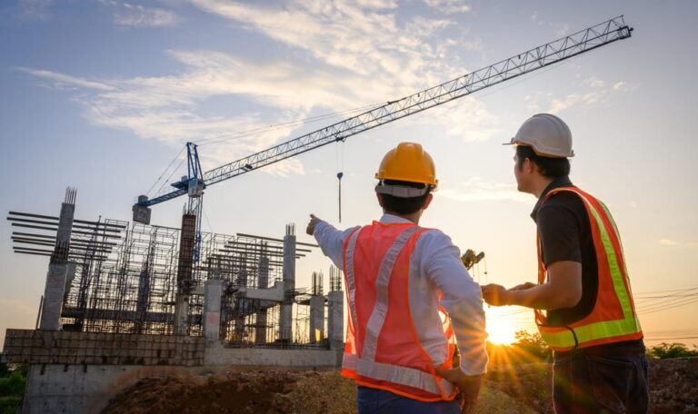 Construction supervisors overseeing job site showing multiple party liability in Austin construction accident