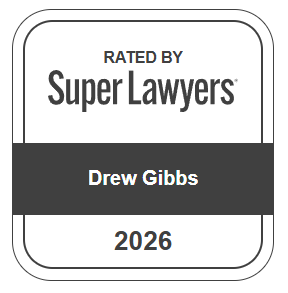 Drew Gibbs Super Lawyers badge 2026