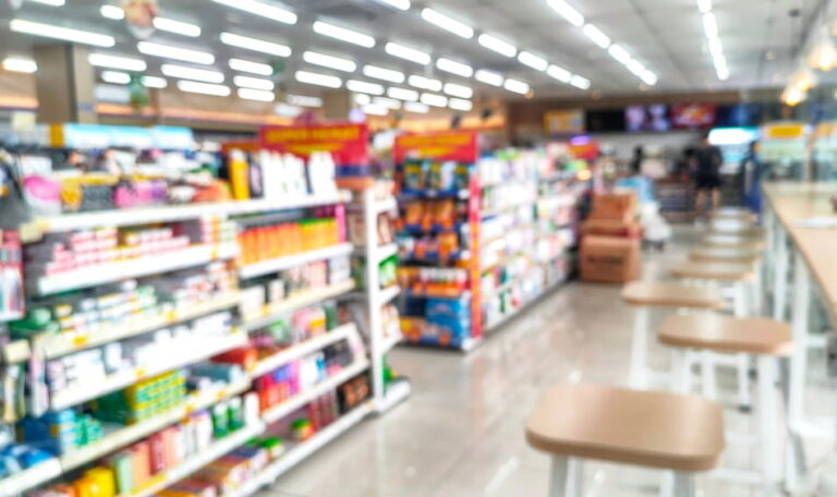 Grocery store interior where unsafe conditions may lead to premises liability claims